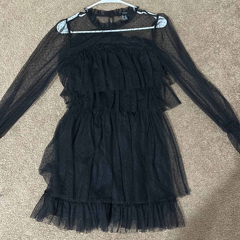 Forever 21 Mesh Ruffle Tiered Dress